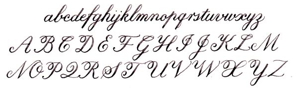 calligraphy alphabets copperplate