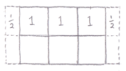 Grid for drawing Celtic interlace, with ends for joining cords