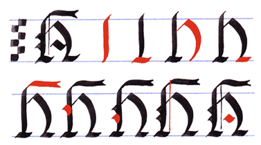 gothic calligraphy alphabet a z