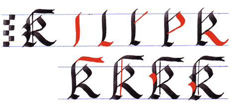 Gothic Calligraphy Capital Letters