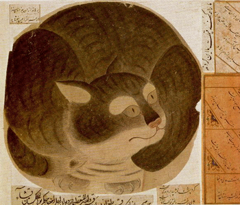 Siyah Kalem, cat, Sarai album (Topkapi) Hazine 2160, f. 55b