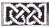 Example of a simple Celtic knot for learning how to draw knotwork.