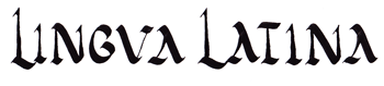Roman alphabet: rustic capitals saying 'lingua latina'